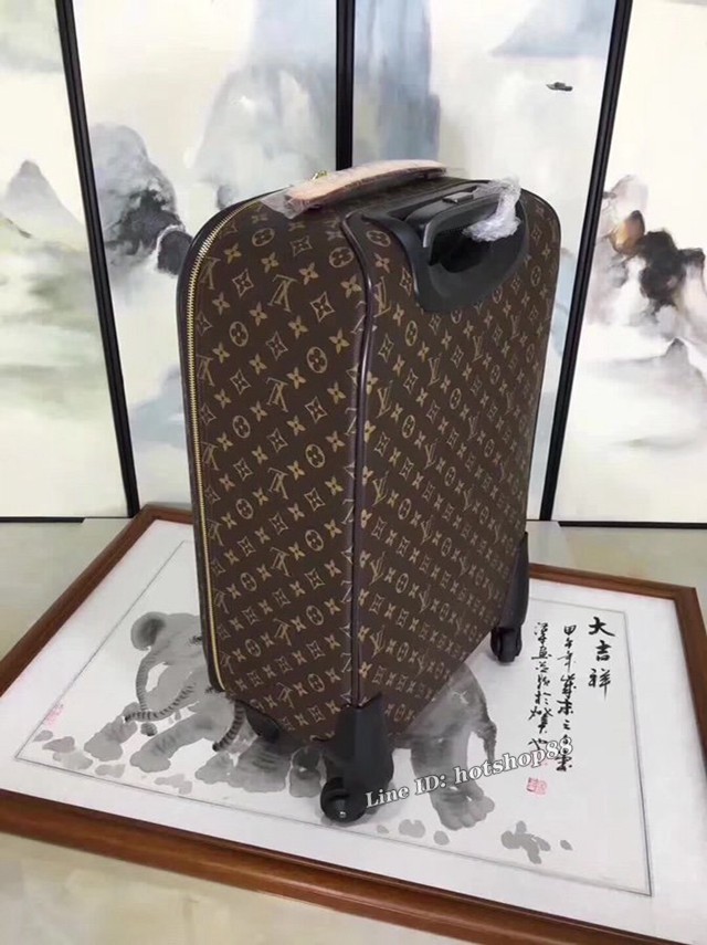 LV萬向輪爆新款拉杆箱 路易威登原版皮老花行李箱 gdx1149